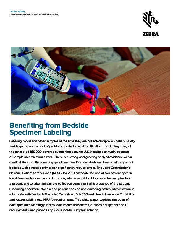 Benefiting From Bedside Specimen Labeling – ScanSata